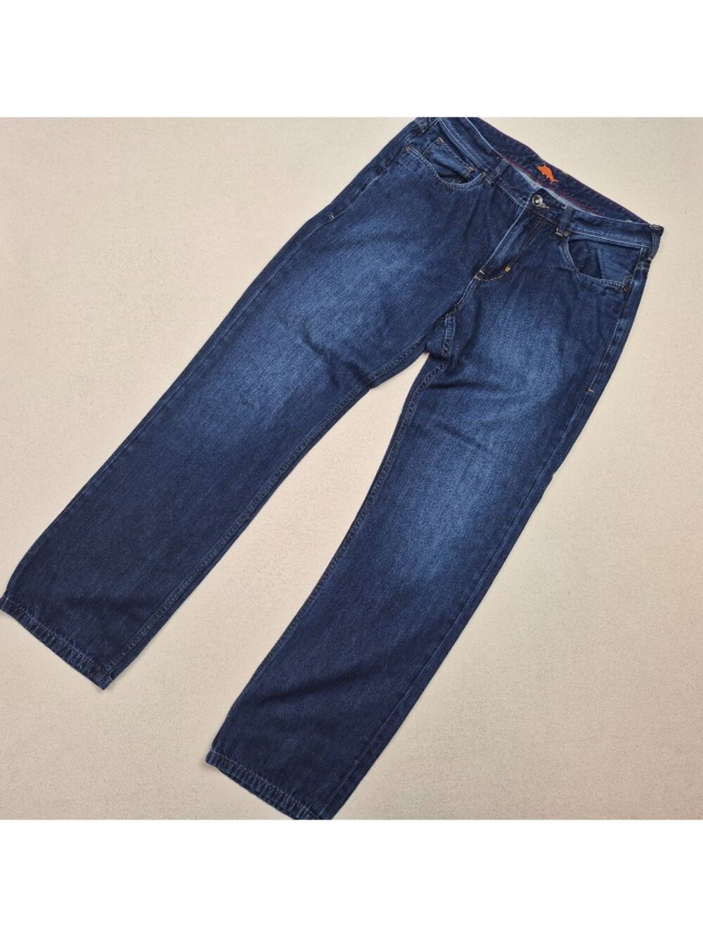 Tommy Bahama Men's Relaxed Wide Leg Stretch Blue Jeans Sz 35/34